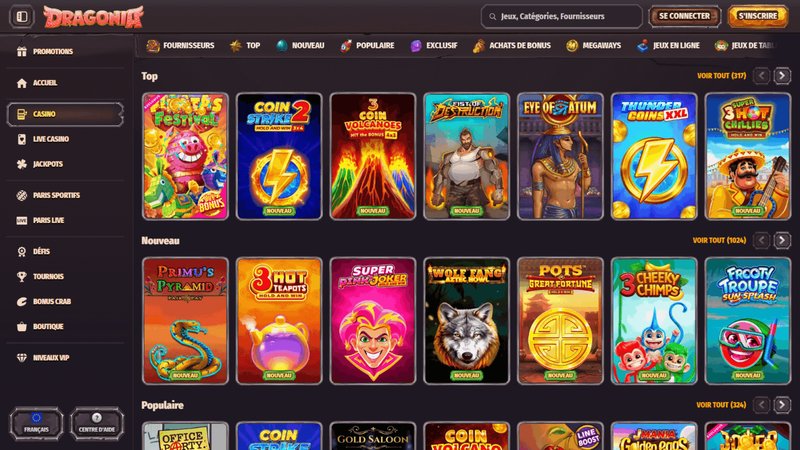 Découvrez les bonus incroyables sans dépôt sur Dragonia Casino en France, dragonia